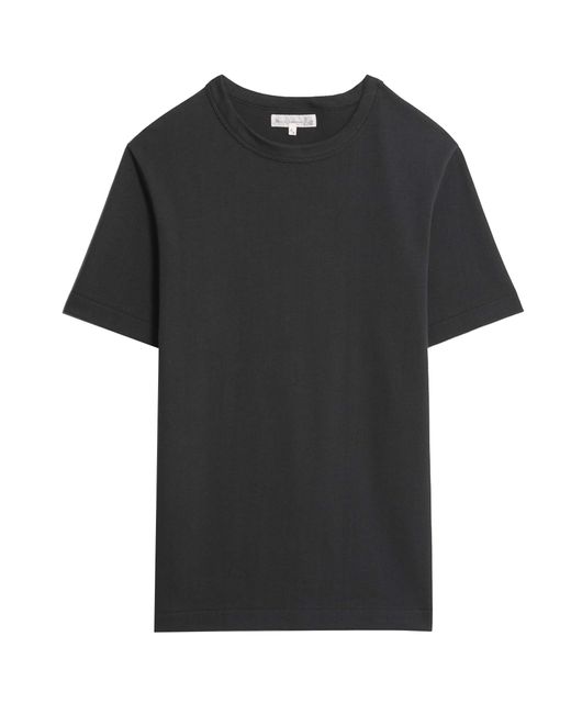 Merz B. Schwanen Black Loopwheeled T-shirt for men