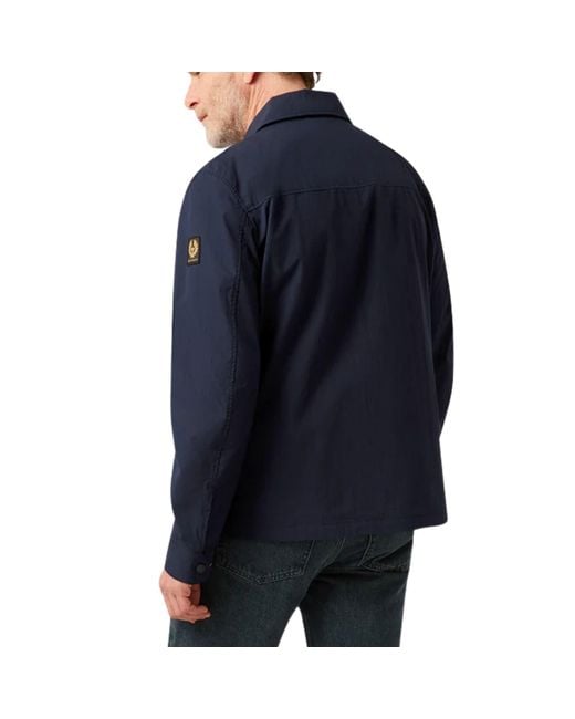 Belstaff Blue Cargo Overshirt for men