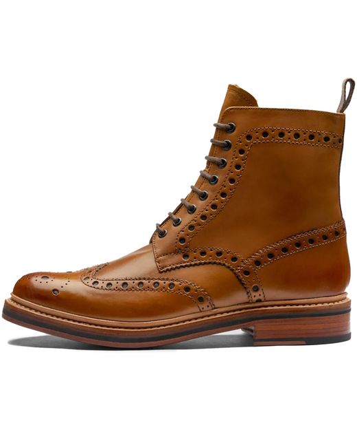 GRENSON Brown Fred Boots for men