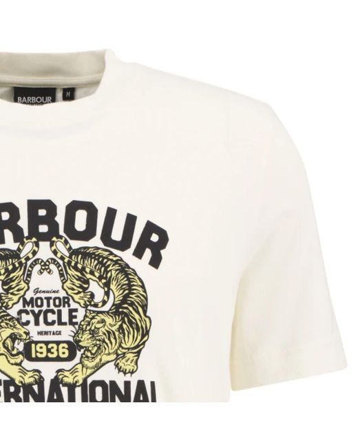 Barbour White Talisman Graphic T-Shirt for men