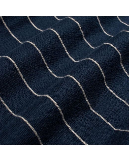 Far Afield Blue Benny Knitted Polo for men