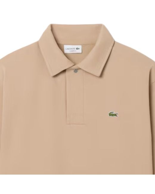 Lacoste Natural Polo Collar Piqué Sweatshirt for men