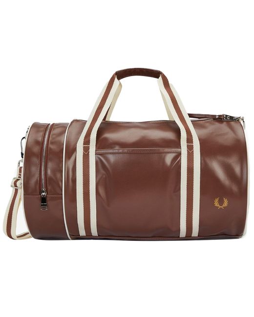 Fred Perry Brown Classic Barrel Bag for men