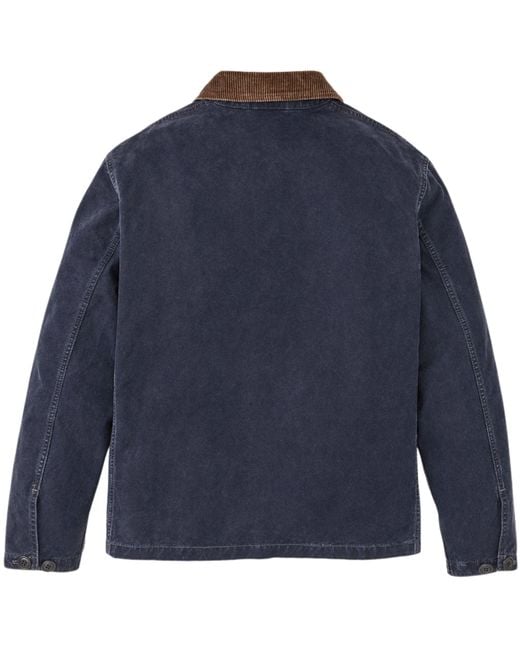 Filson Blue Canvas Outfitter Jacket for men