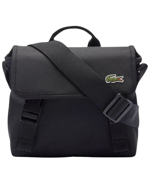 Lacoste Black Neocroc Messenger Bag for men