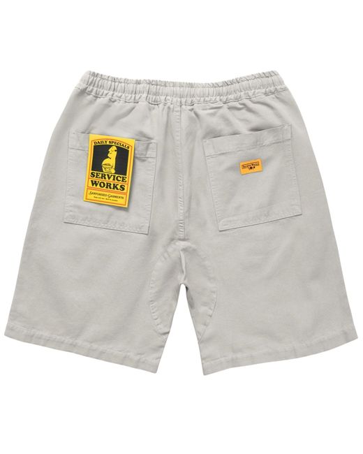 Service Works Gray Classic Chef Shorts for men