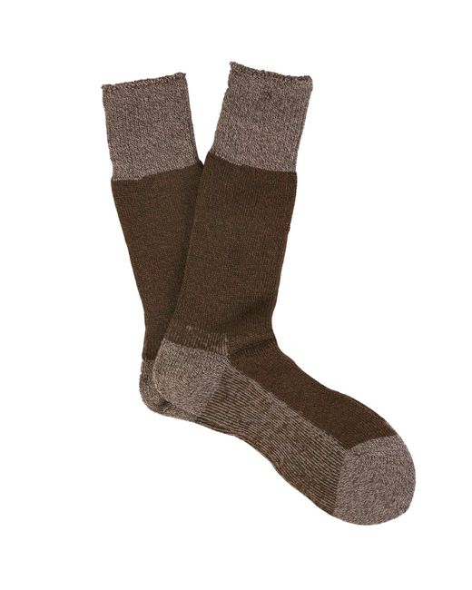 Anonymous Ism Brown Chunky Pile Socks for men
