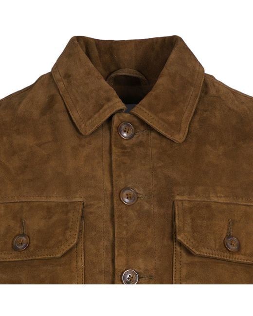 Schott Nyc Brown Suede Jacket for men