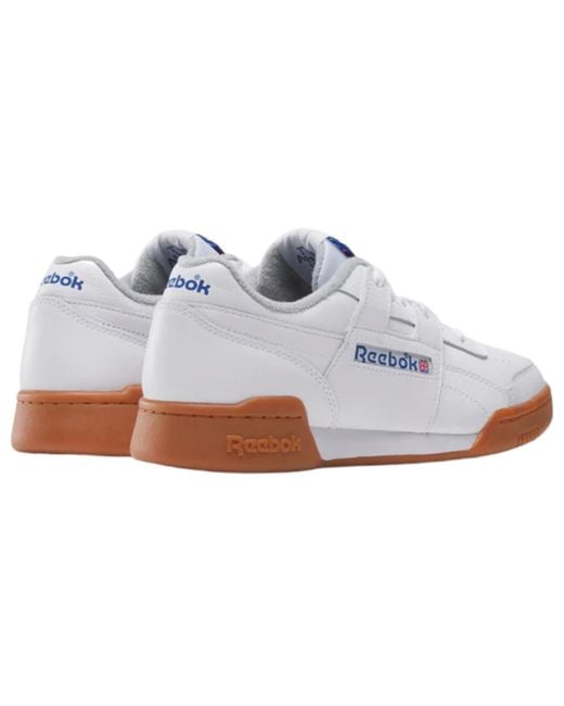 Reebok White Workout Plus Shoes for men