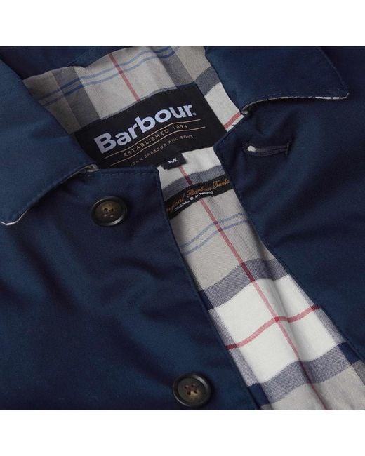 Barbour Blue Rokig Lightweight Mac Jacket for men