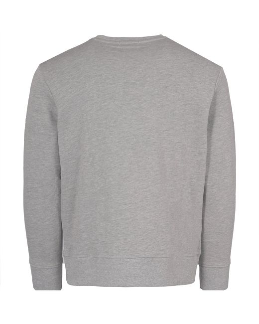 real hoxton Gray Loopback Cotton Sweatshirt for men