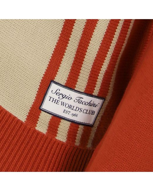 Sergio Tacchini Red Cipri Knit Cardigan for men