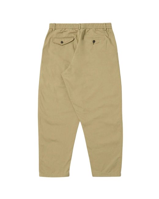 Universal Works Green Twill Pleated Track Pant for men