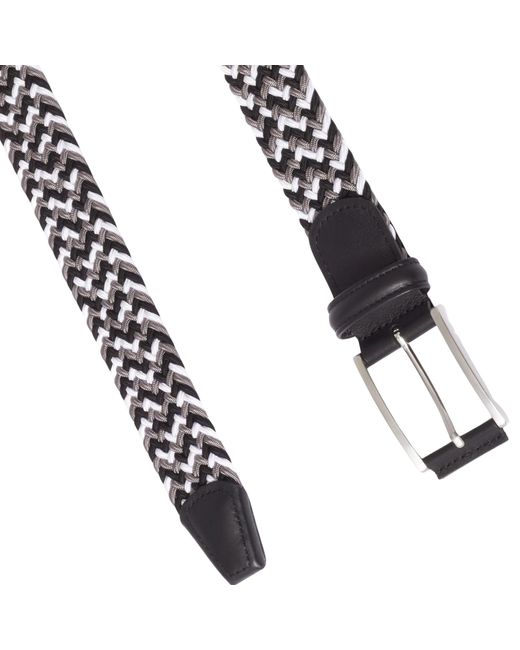Andersons Black Woven Belt for men