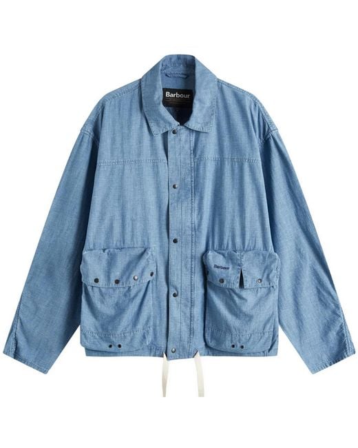 Barbour Blue Durham Lightweight Denim Jacket for men