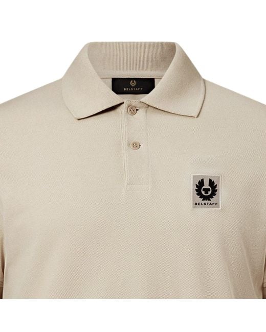 Belstaff Natural Short Sleeve Polo Shirt for men