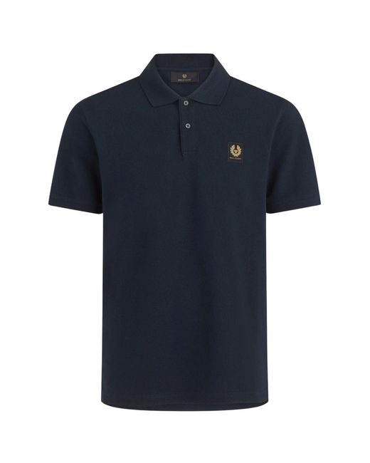 Belstaff Blue Short Sleeve Polo Shirt for men