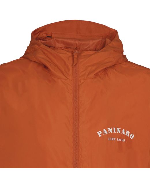 Paninaro Orange Life Saver Hooded Jacket for men