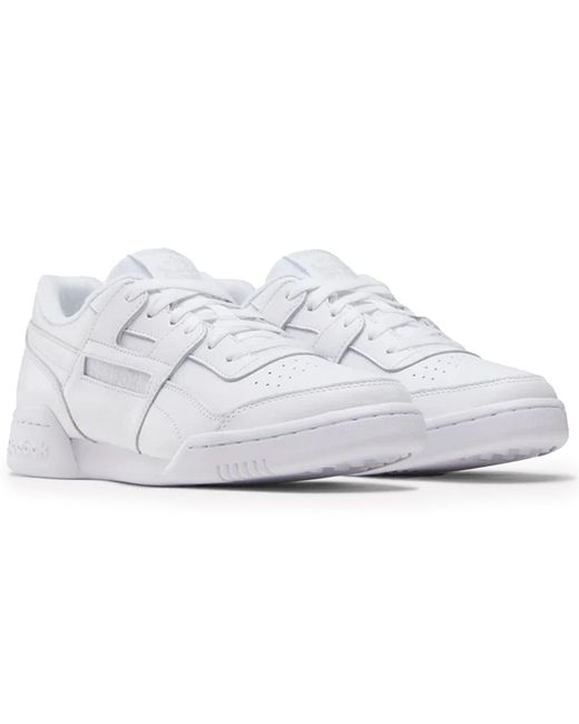Reebok White Workout Plus Shoes for men