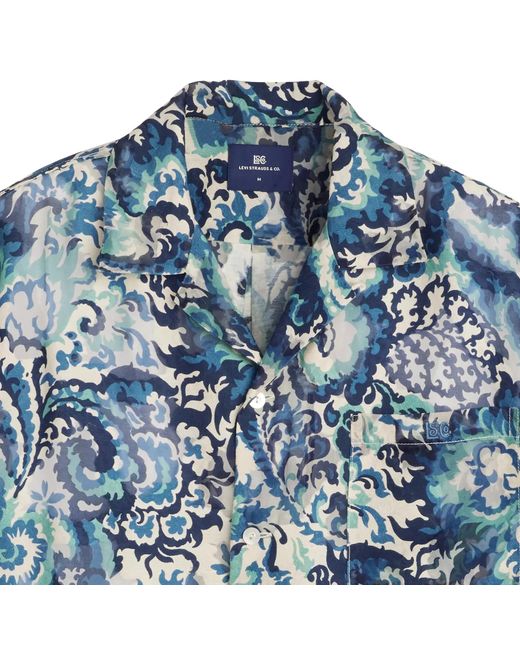 Levi's® Blue Tab Blue Short Sleeve Camp Shirt for men