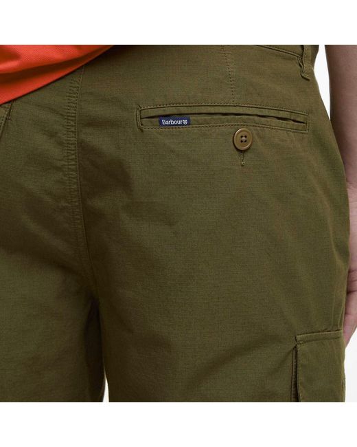 Barbour Green Ripstop Cargo Shorts for men