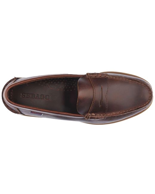Sebago Brown Dolphin Waxed Leather Loafer for men
