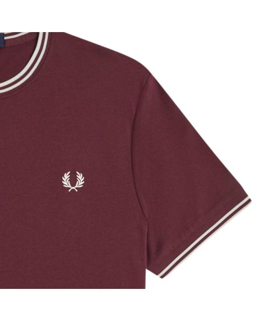 Fred Perry Purple Twin Tipped T-Shirt for men
