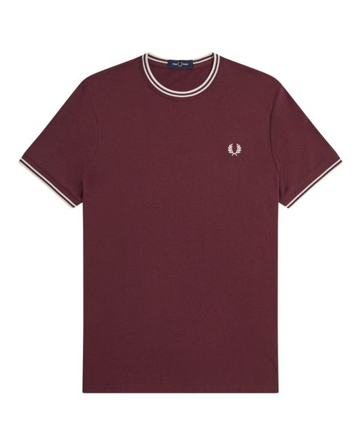 Fred Perry Purple Twin Tipped T-Shirt for men