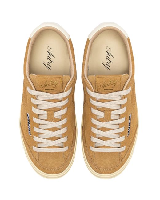 Autry Natural Windscape Low Suede Sneakers for men