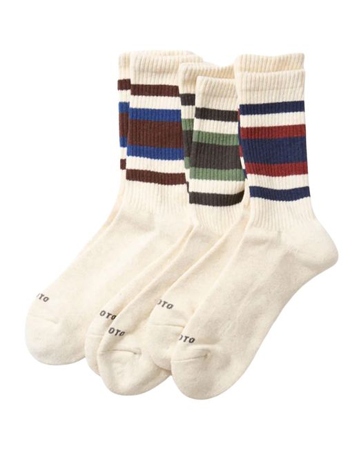 RoToTo Socks Natural 3 Pack Everyday Athletic Socks for men
