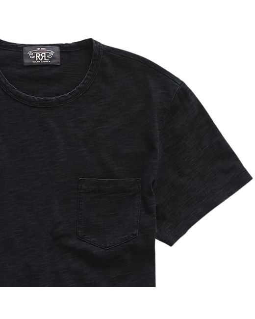 RRL Black Jersey Pocket T-Shirt for men