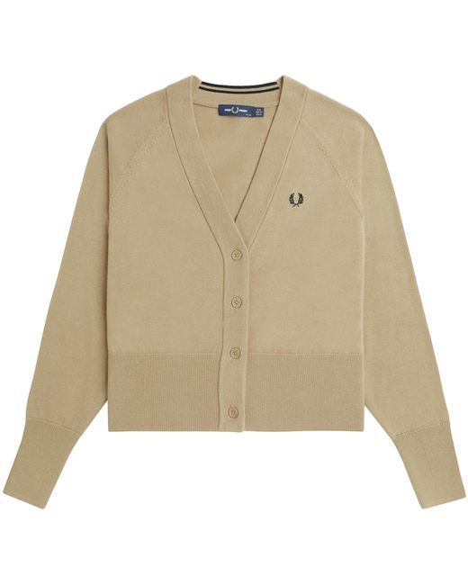 Fred Perry Natural Fred Perry V-Neck Cardigan for men