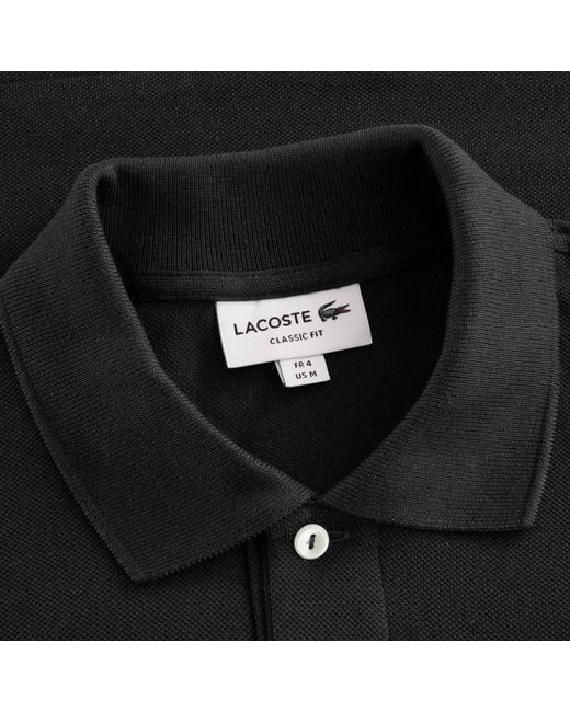 Lacoste Black Classic Pique Polo Shirt for men