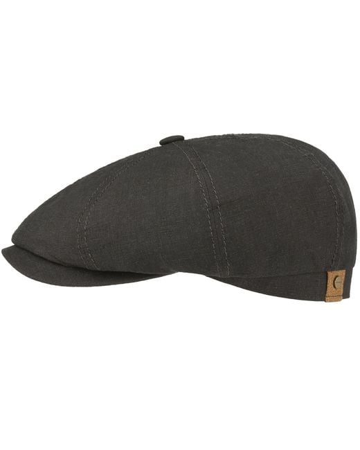 Stetson Black Hats Cotton Twill Flat Cap for men