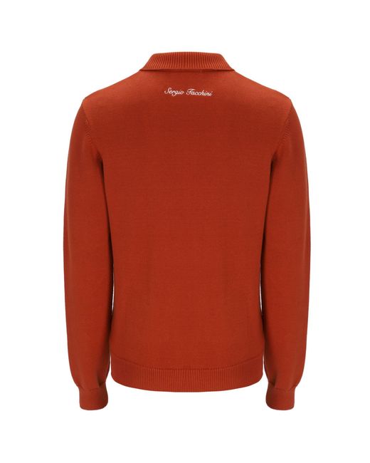 Sergio Tacchini Red Cipri Knit Cardigan for men
