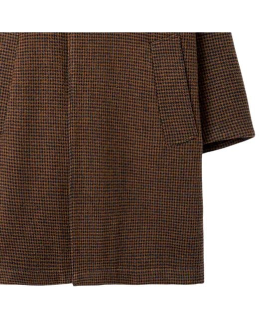 Universal Works Brown Wool Tweed Mix Stan Coat for men