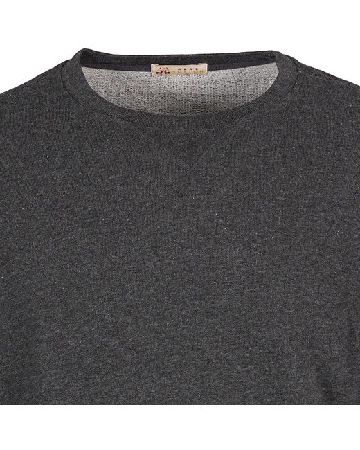 real hoxton Gray Loopback Cotton Sweatshirt for men