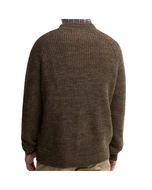 Barbour Brown Horseford Crew Neck Jumper for men