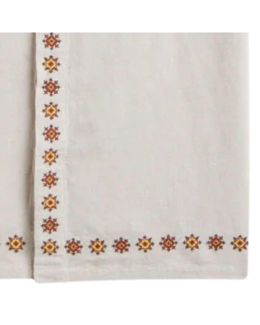 Portuguese Flannel Gray Sprout Embroidery Shirt for men