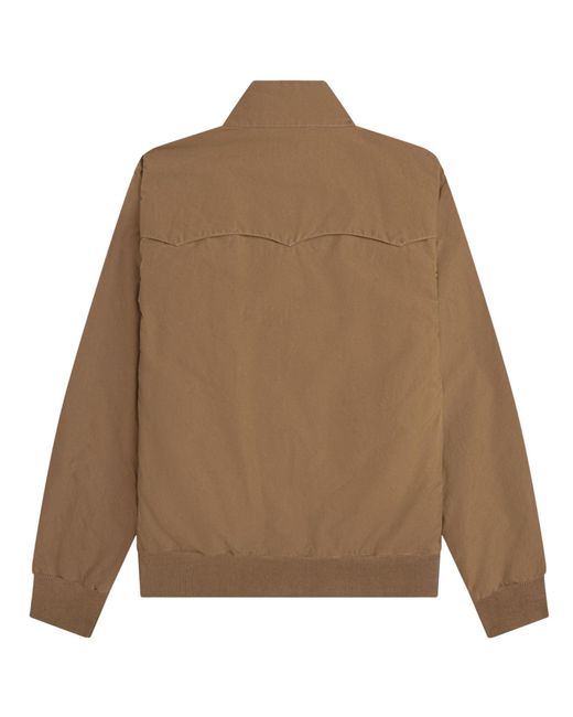 Fred Perry Brown Harrington Jacket for men