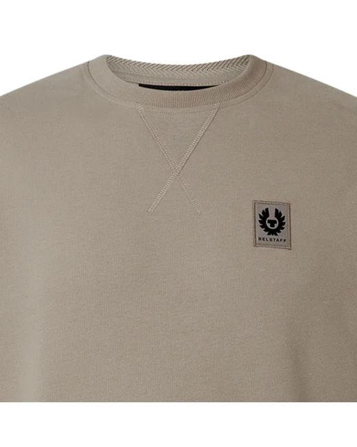 Belstaff Gray Crew Neck Sweatshirt for men