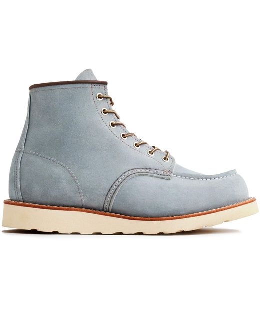 Red Wing Blue Classic Moc Toe Boots for men