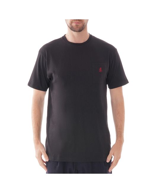 Gramicci Black Short Sleeve One Point T-shirt for men