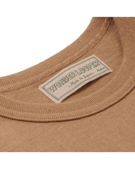 Wonder Looper Brown Foxfibre Tsuriami T-Shirt for men