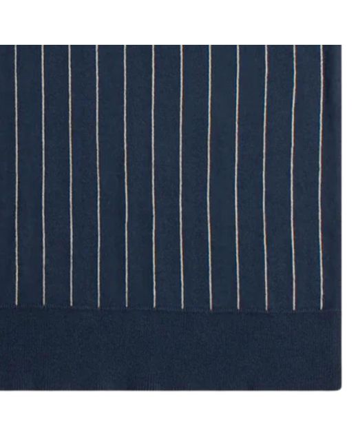 Far Afield Blue Benny Knitted Polo for men
