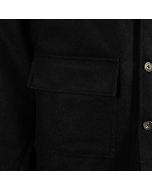 real hoxton Black Donkey Jacket for men