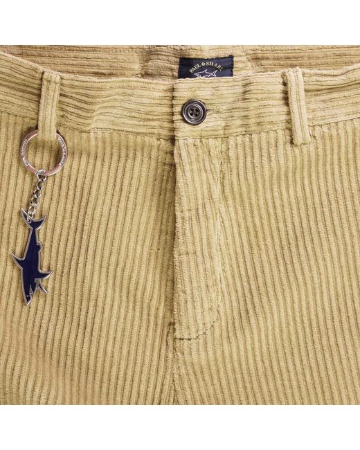 Paul & Shark Natural Corduroy Trousers for men