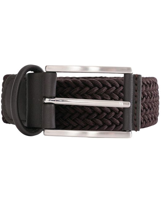Andersons Black Woven Belt for men