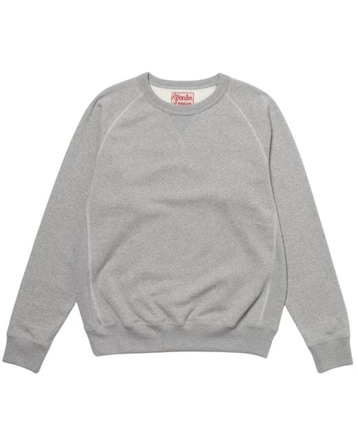 Wonder Looper Gray Pullover Crewneck Super Looper French Terry for men