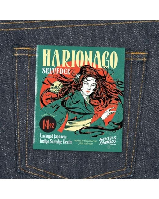 Naked & Famous Gray Weird Guy Harionago Selvedge for men